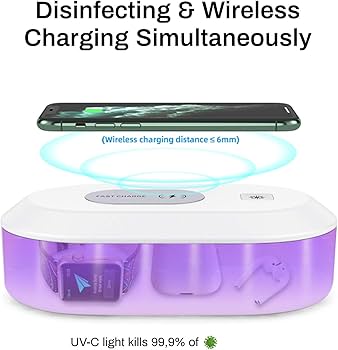 CAJA ESTERILIZADORA CON CARGA INALAMBRICA DE CELULAR